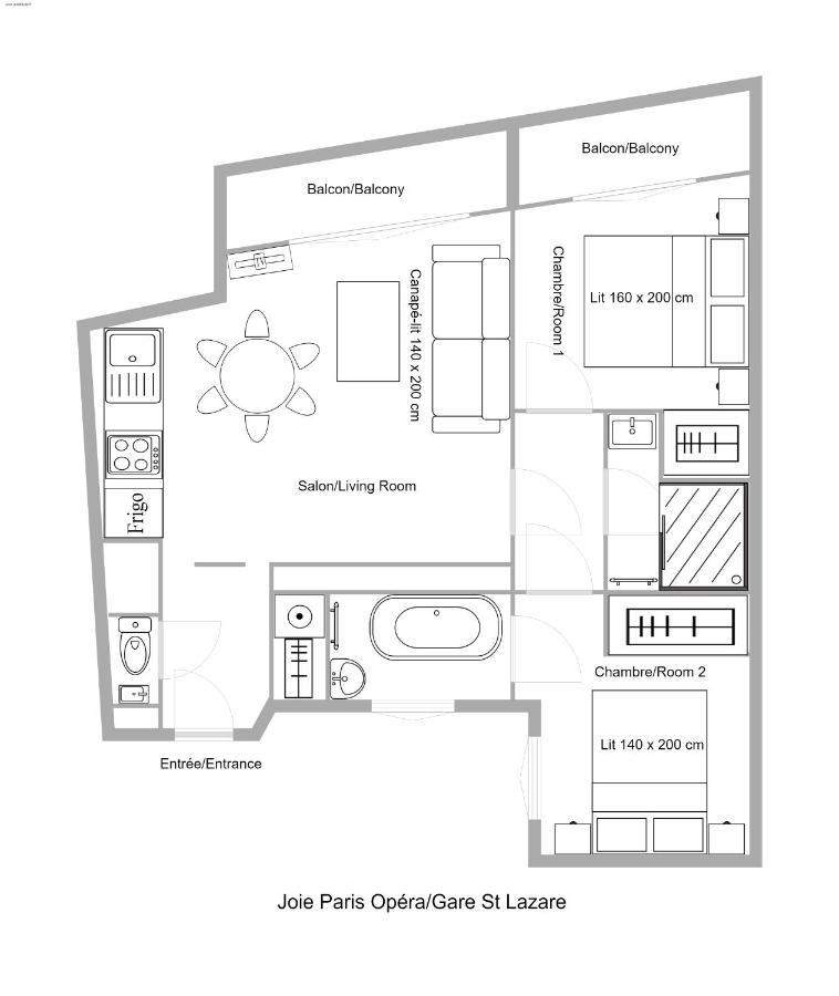 Joie Paris Opera - Gare St Lazare Apartment ภายนอก รูปภาพ